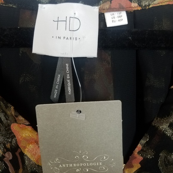 Anthropologie HD in Paris Disa Velvet Burnout Top - Picture 4 of 7